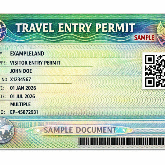 Serbia Sticker Visa - Online F*A*K*E Serbia Sticker Editable AI File PSD File Buy